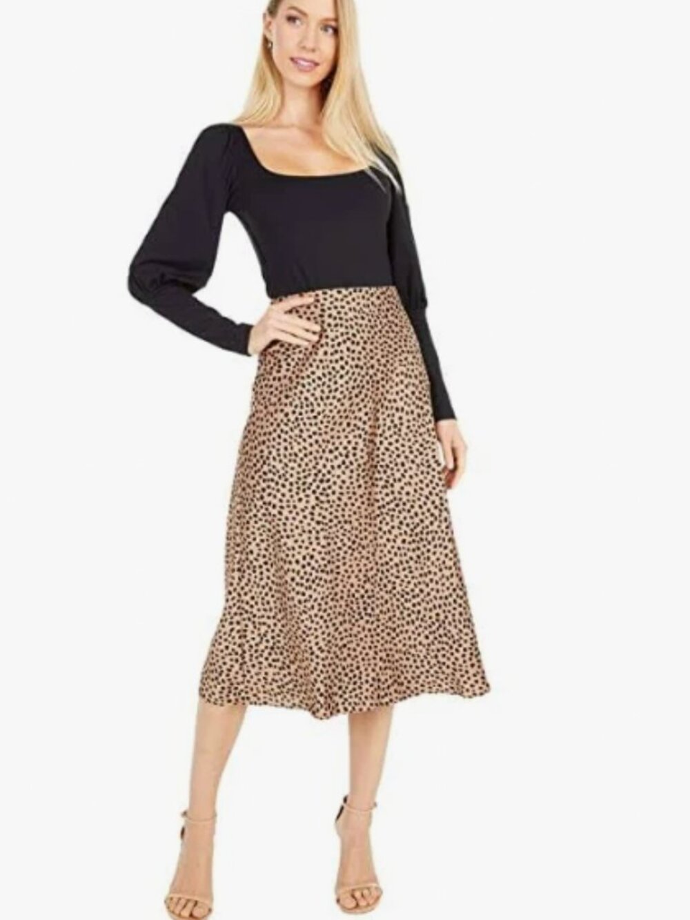 J.Crew Wild Cheetah Pull-On Slip Skirt Size Large